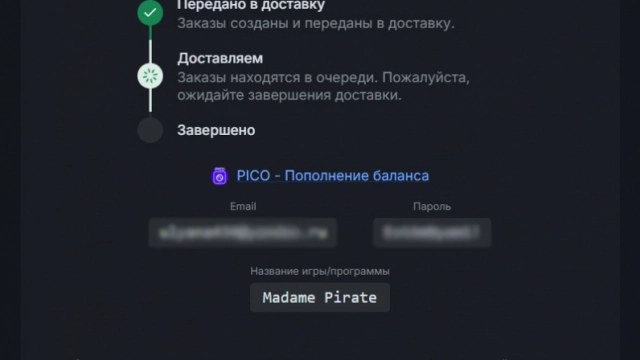 Доставка покупки в Pico Store на Donatov.net