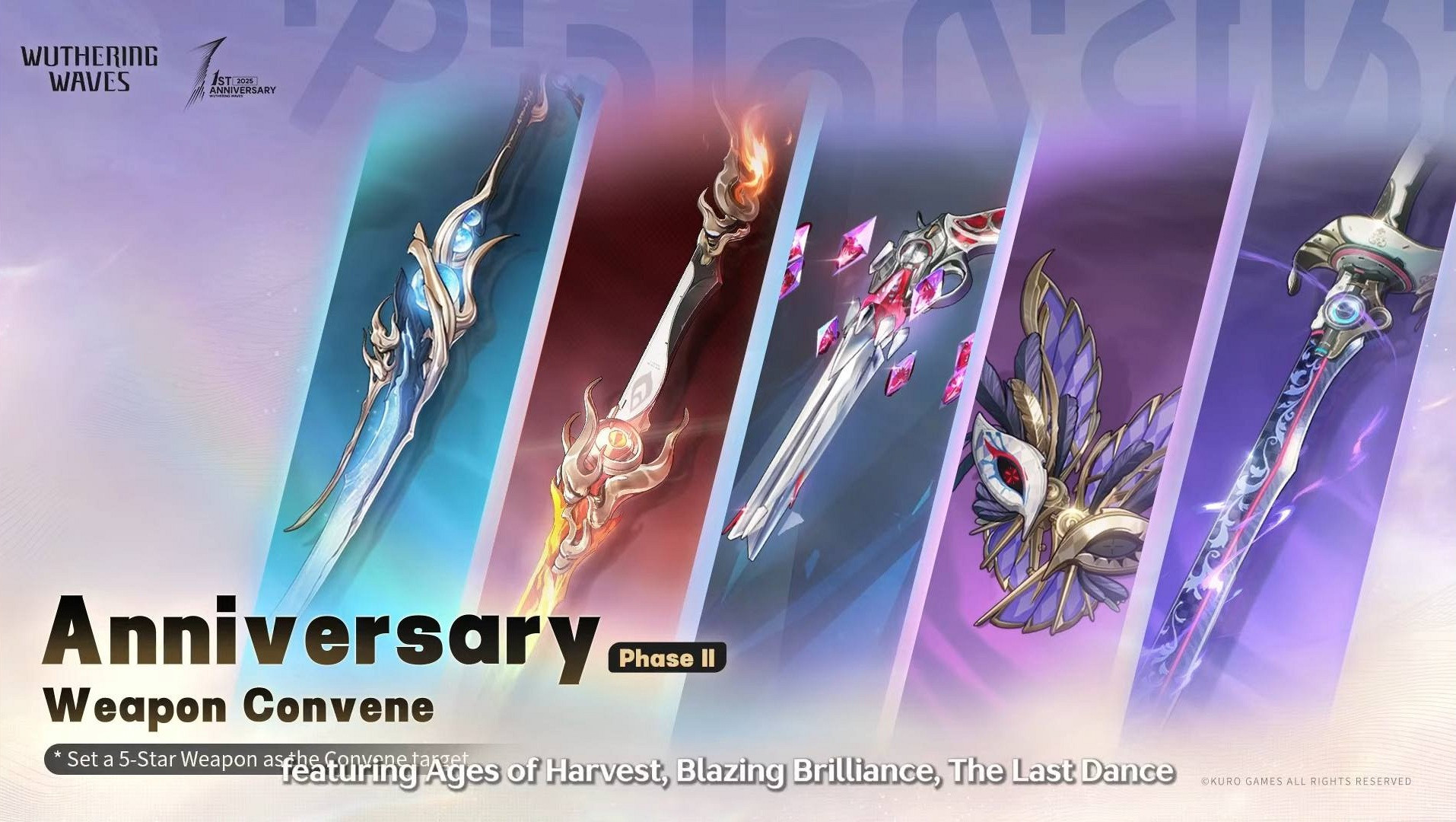 Вторая фаза Anniversary Weapon Convene в Wuthering Waves версии 2.3