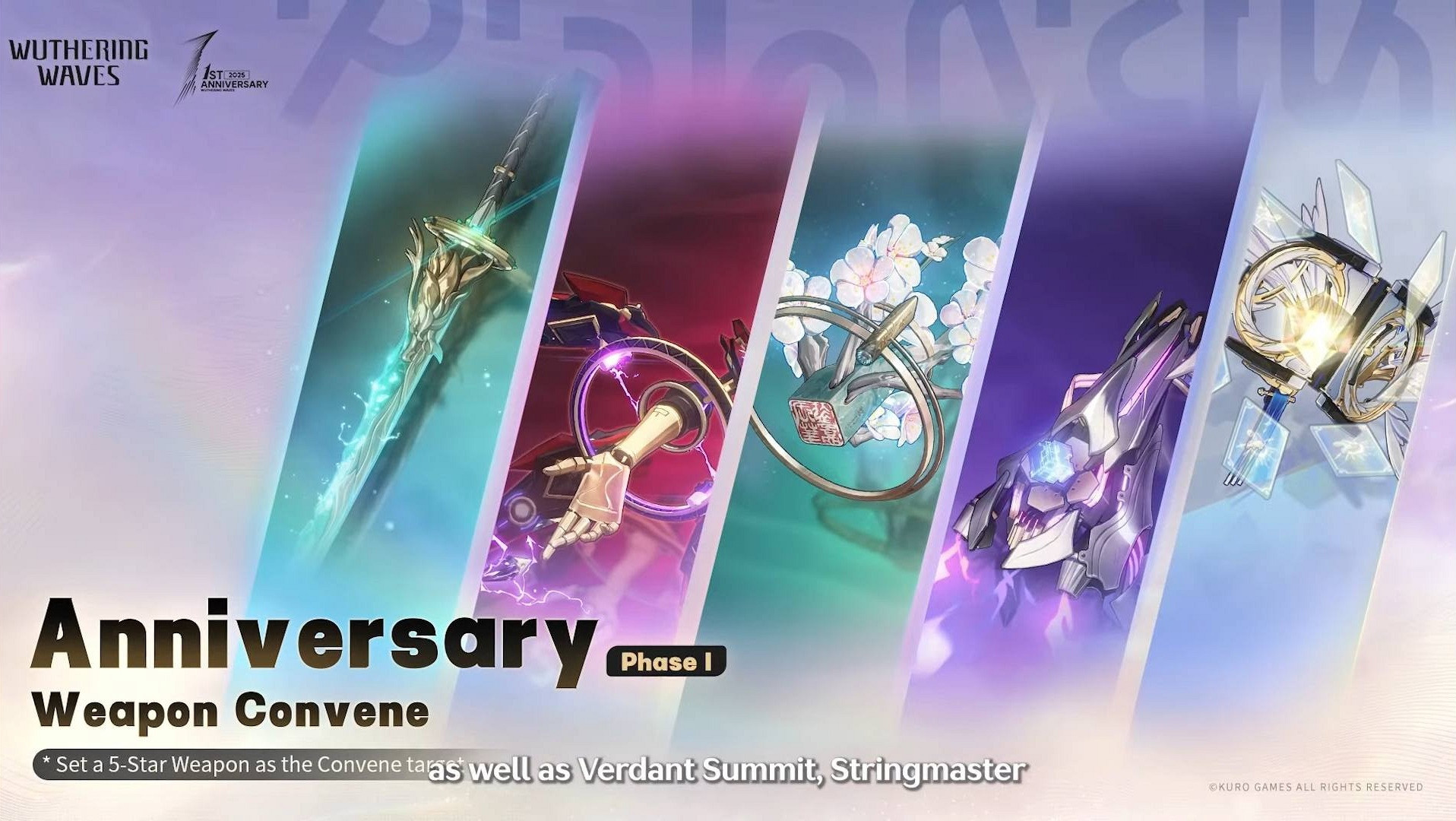 Первая фаза Anniversary Weapon Convene в Wuthering Waves версии 2.3