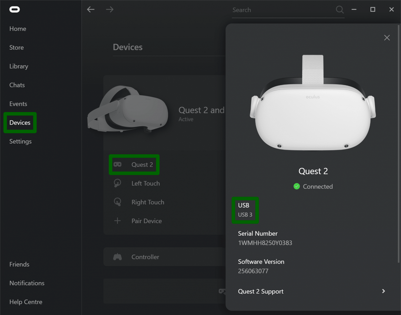 Подключение Oculus Quest к ПК