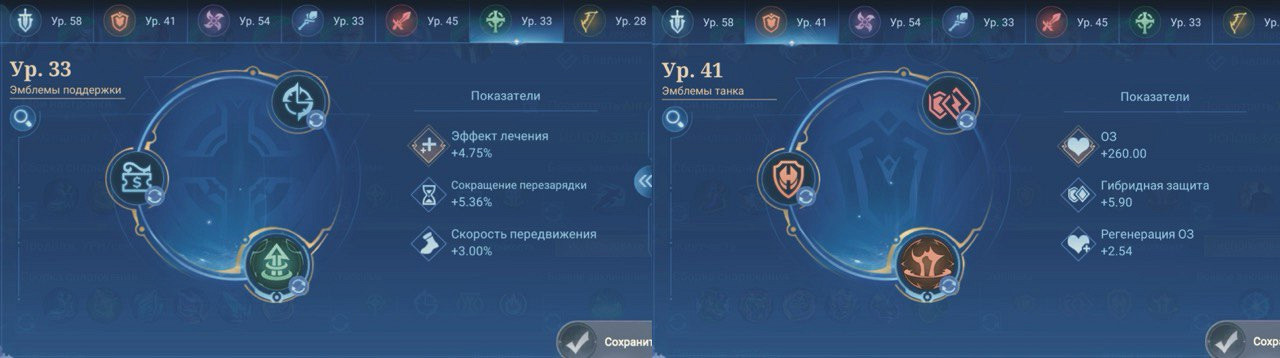 Эмблемы поддержки и танка
