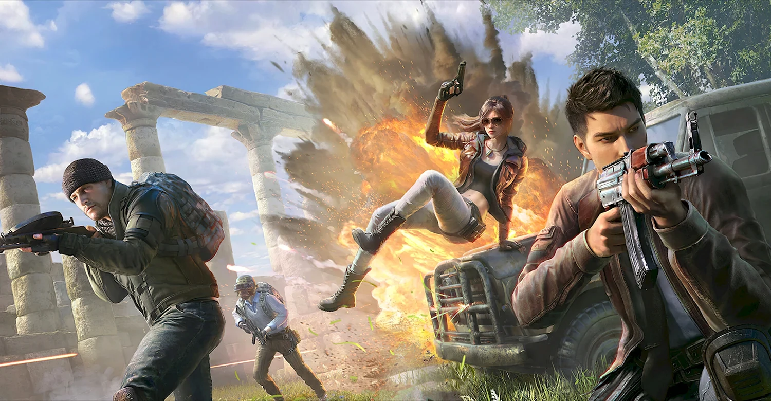 Перестрелка в игре PUBG MOBILE