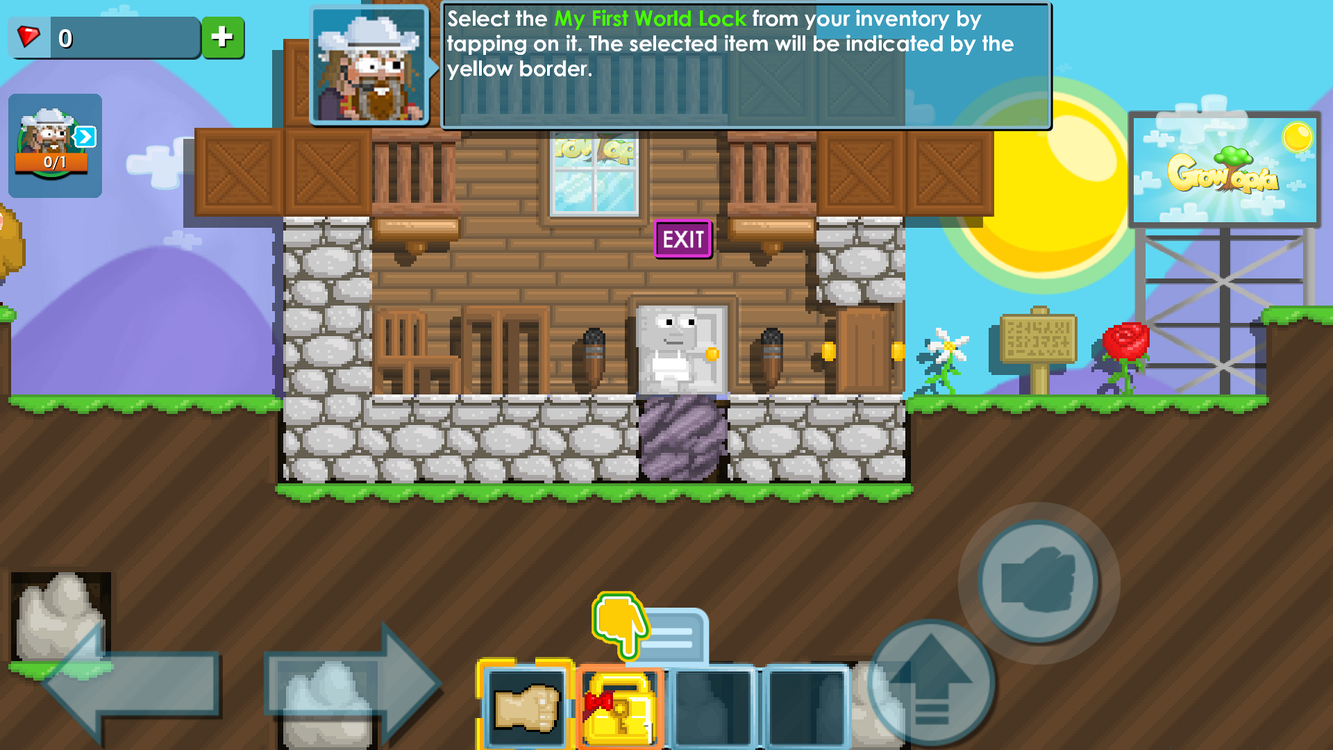 Начало игры в Growtopia