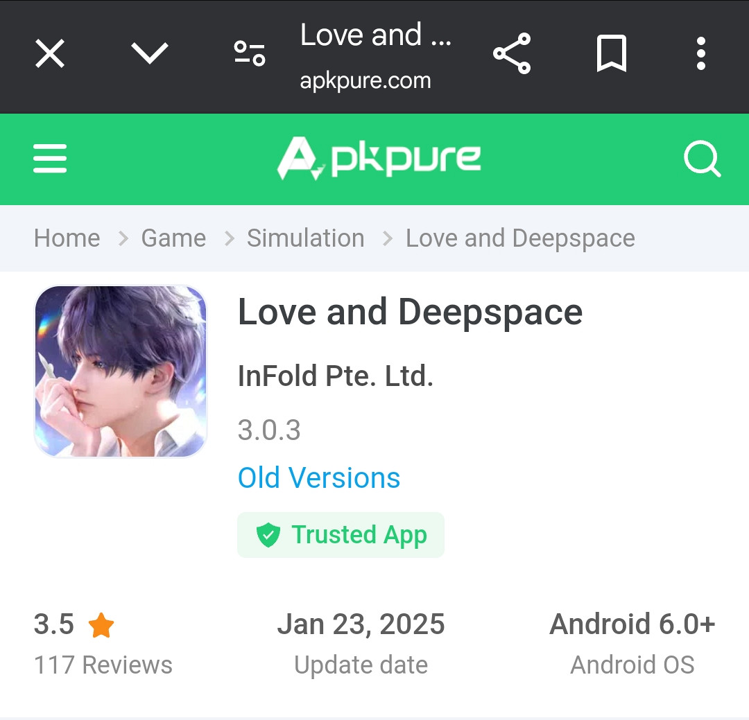 Love and Deepspace на Android скачать в формате APK