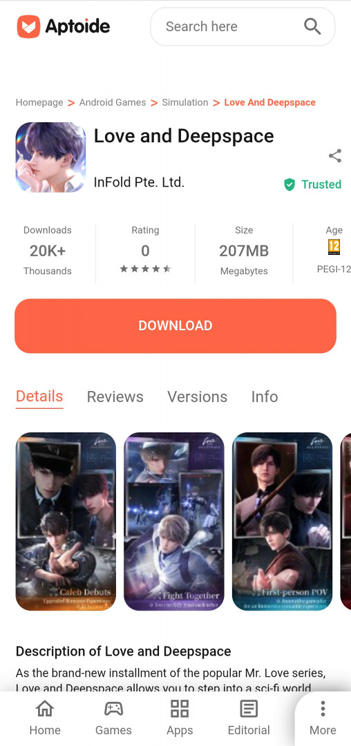 Love and Deepspace на Android