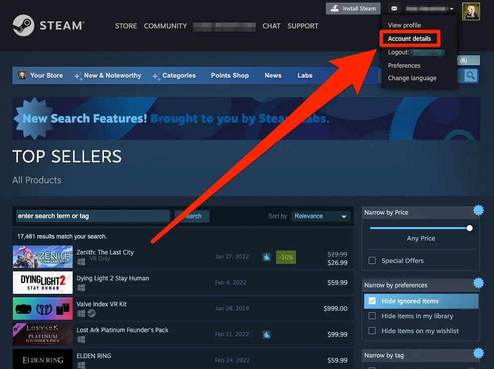 Как сменить пароль аккаунта Steam