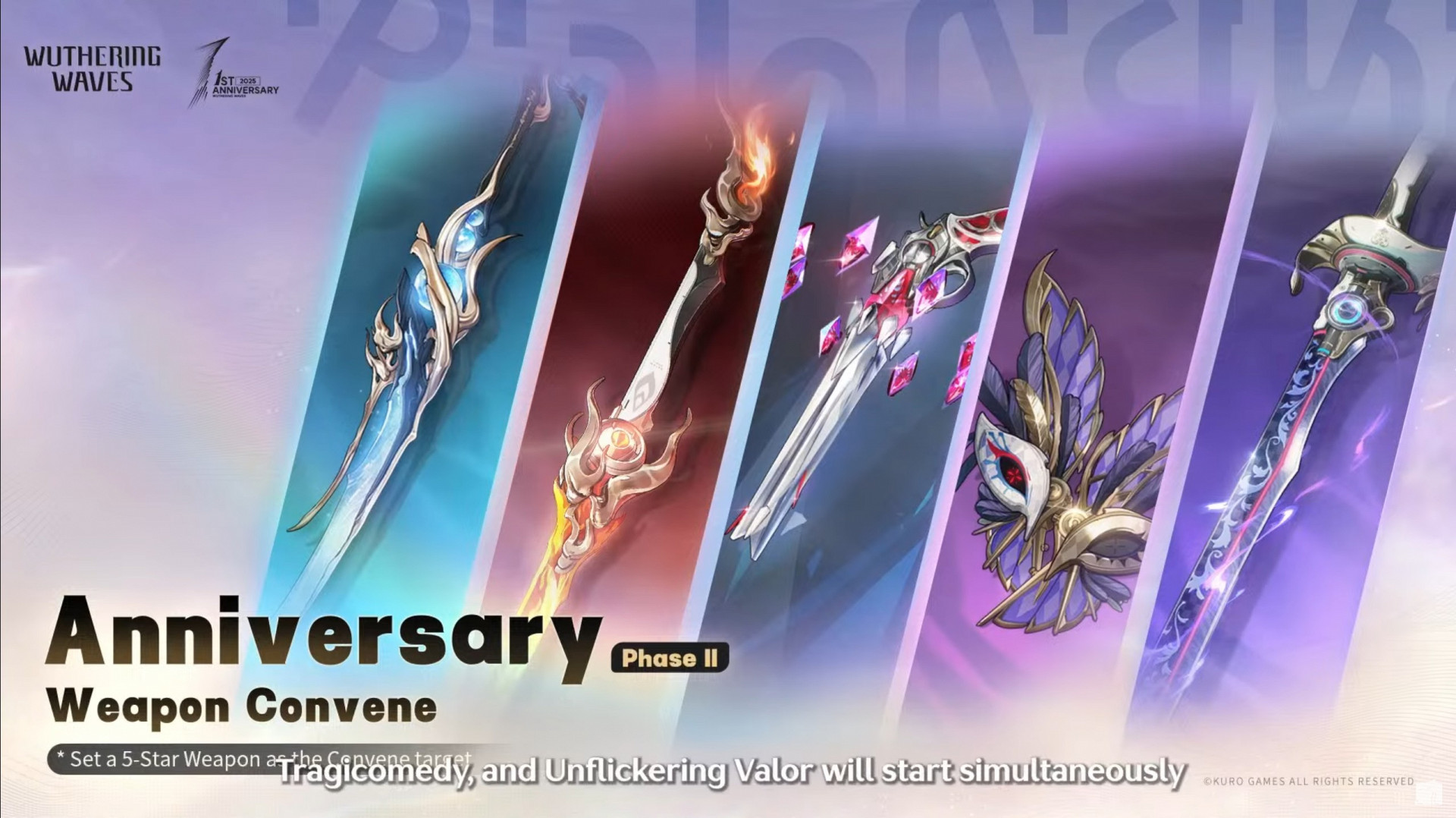 Вторая фаза юбилейного баннера оружия (Anniversary Weapon Convene Phase II) в Wuthering Waves