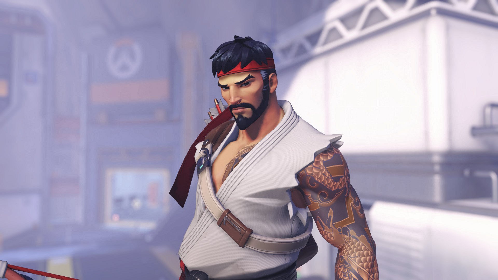 Облик Рю из Street Fighter на Хандзо из Overwatch
