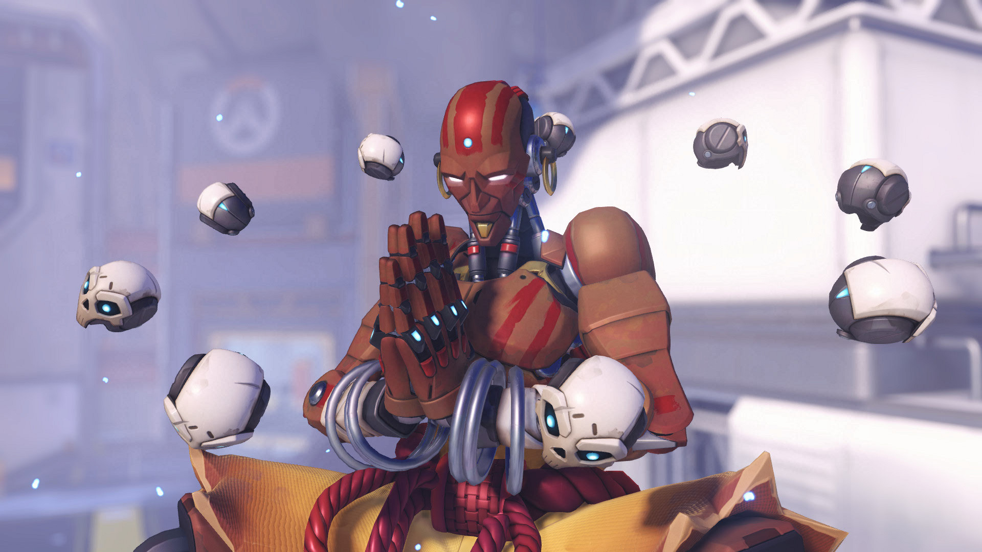 Облик Далсима из Street Fighter на Дзенъятту из Overwatch