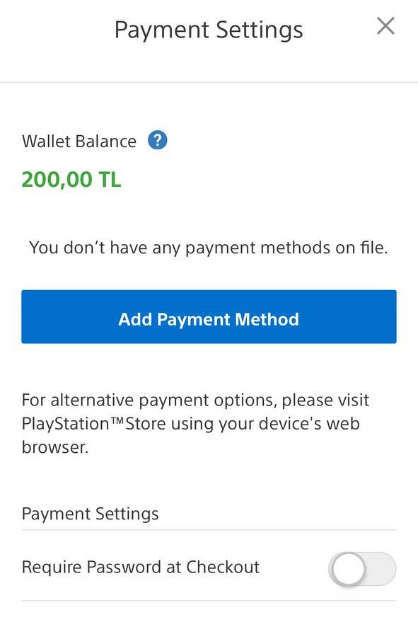 Проверка баланса турецкого аккаунта PSN после пополнения