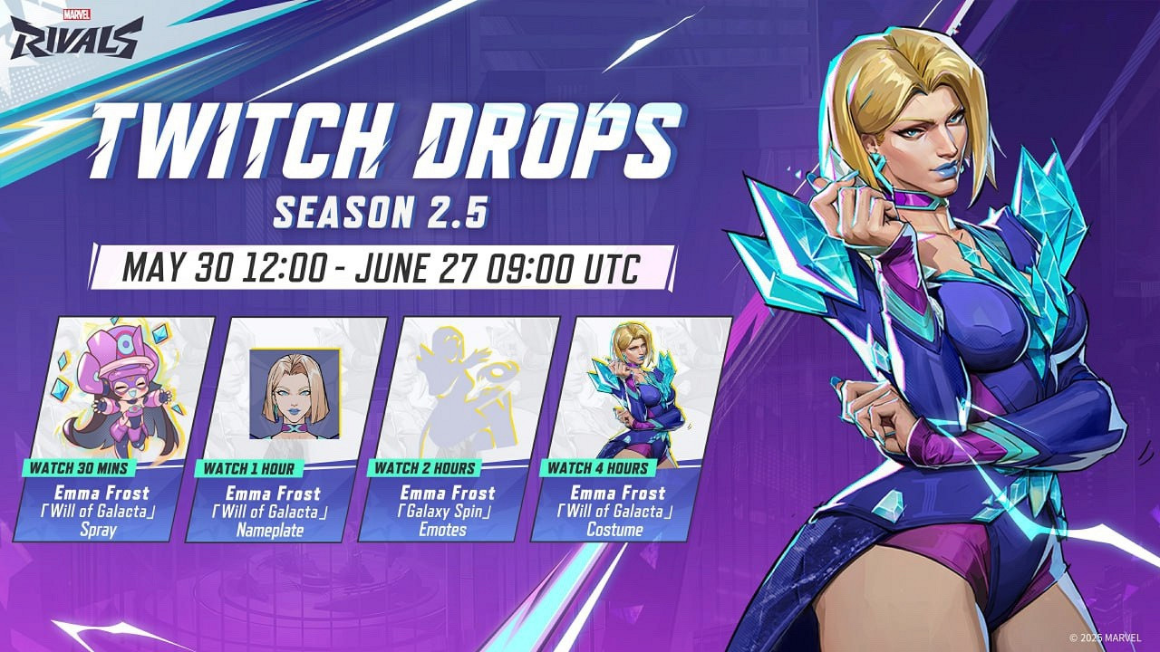 Раздача косметических предметов Twitch drops от Marvel Rivals