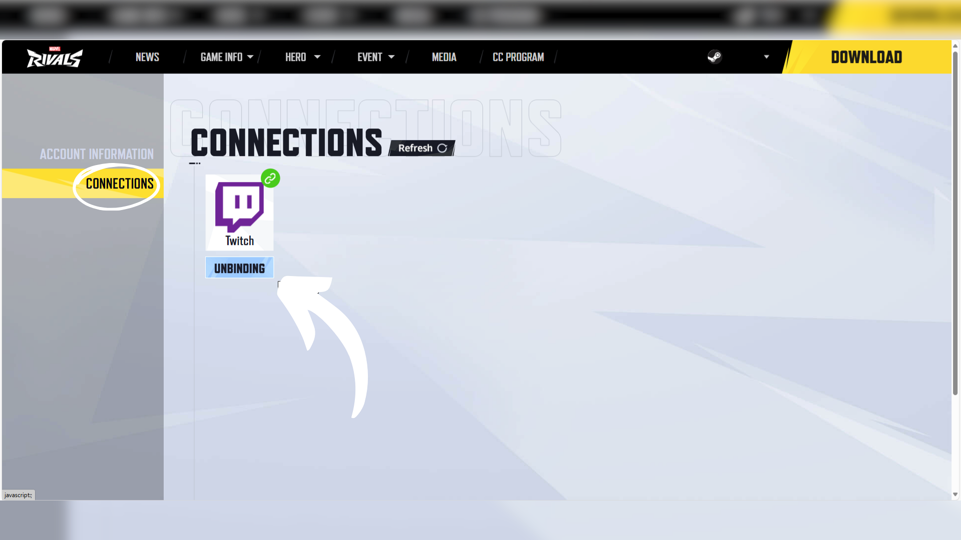 Подключение к аккаунту Twitch