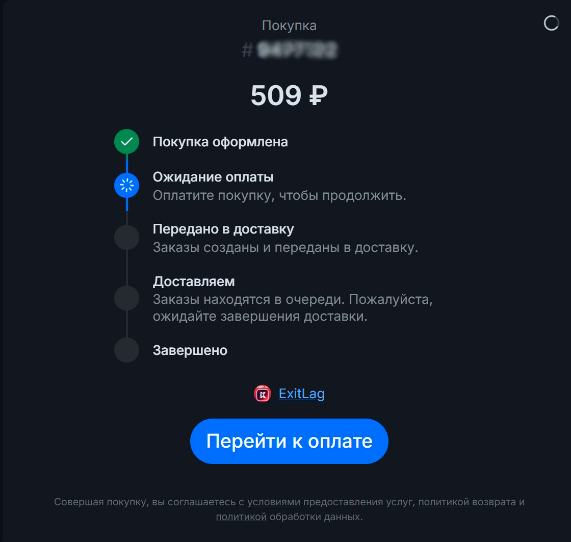 Покупка подписки на ЭкзитЛаг (ExitLag)