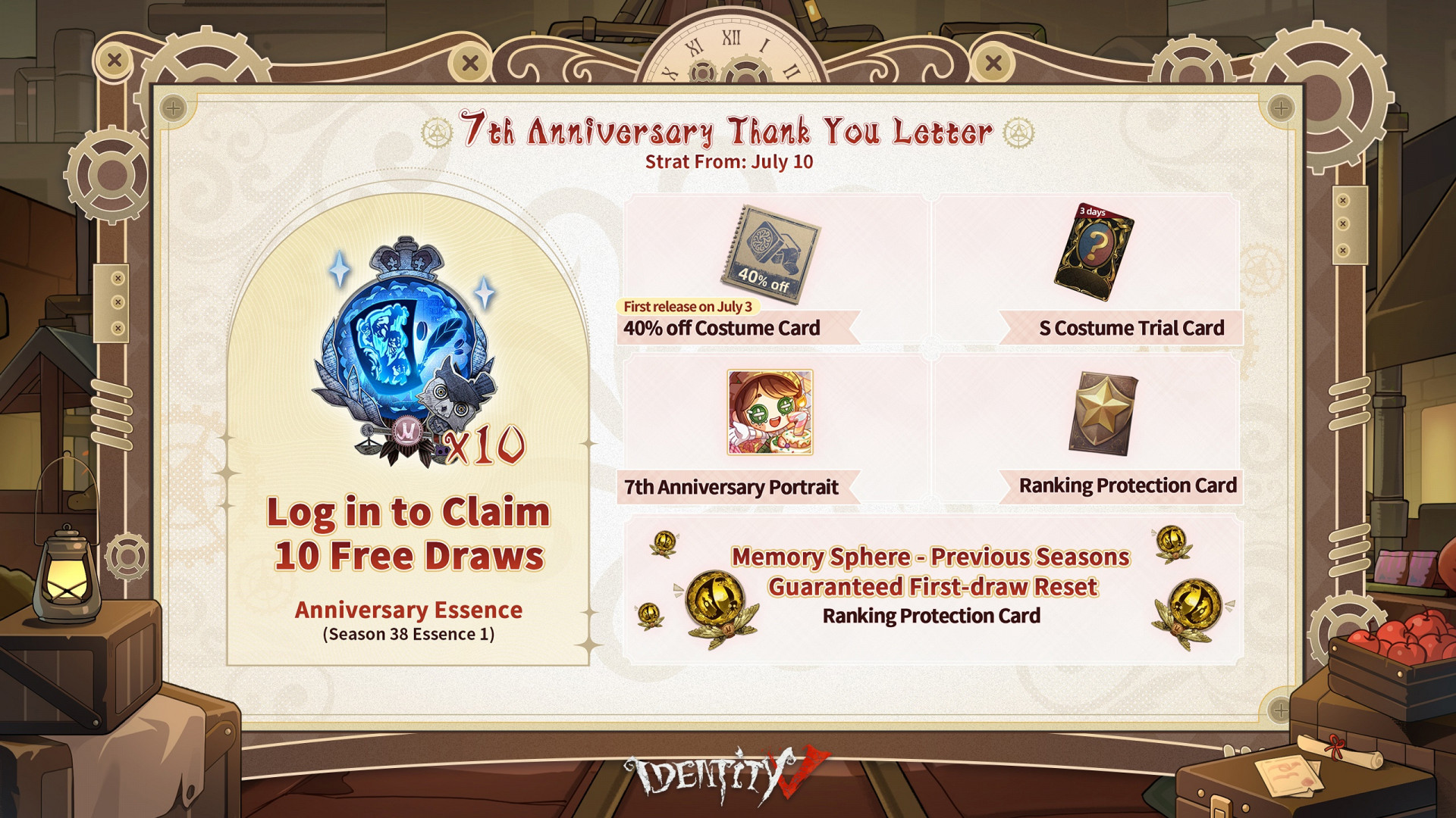 7th Anniversary Thank You Letter