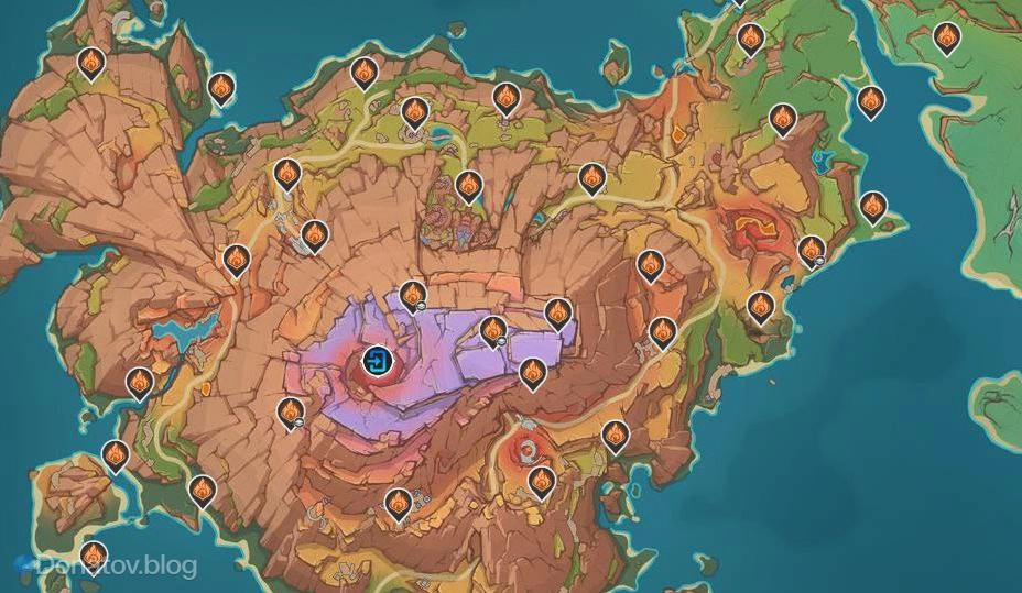 Как найти все Пирокулы в Genshin Impact: интерактивная карта окулусов Натлана