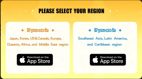 Выберите Google Play или App Store и нажмите левую кнопку
