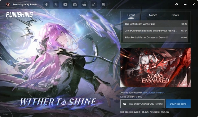 Сколько весит Punishing Gray Raven на ПК