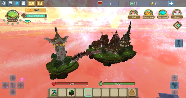 Геймплей Skyblock в Blockman GO