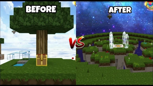 Режим Skyblock в Blockman GO даёт возможности для полёта фантазии