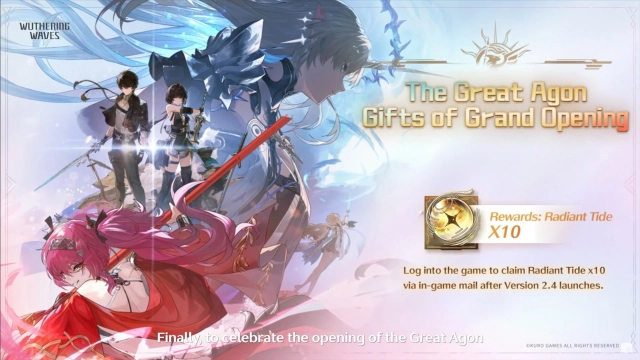 10 круток в 2.4 Wuthering Waves с событием The Great Agon Gifts of Grand Opening