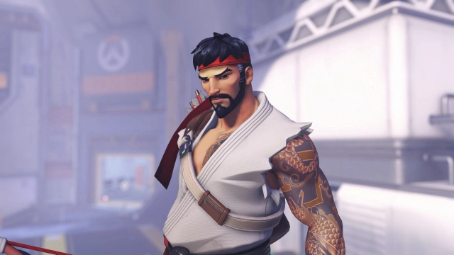 Облик Рю из Street Fighter на Хандзо из Overwatch
