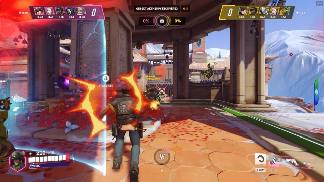 Пример игры за героя Кэссиди в режиме Стадион Overwatch 2