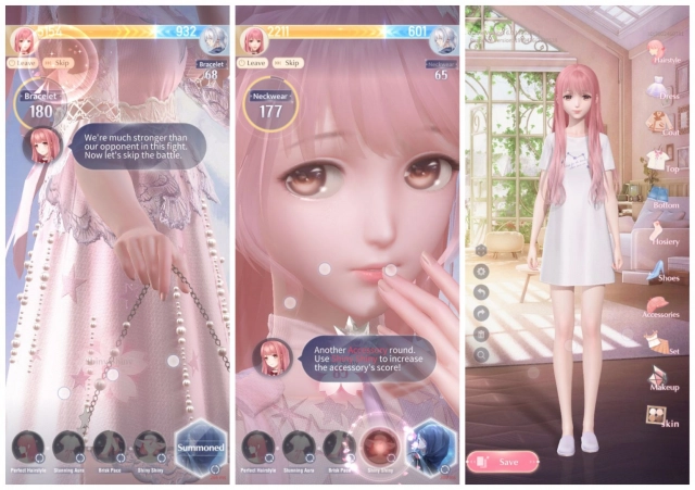 Главное меню в Shining Nikki