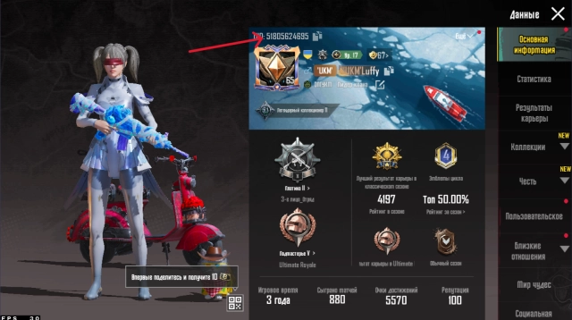Айди в игре PUBG Mobile