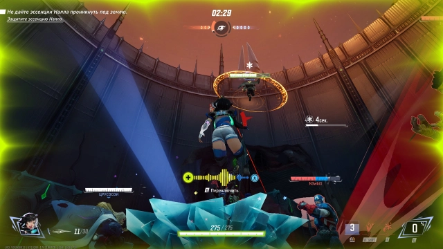 Пример геймплея Marvel Rivals — игра за Луну Сноу