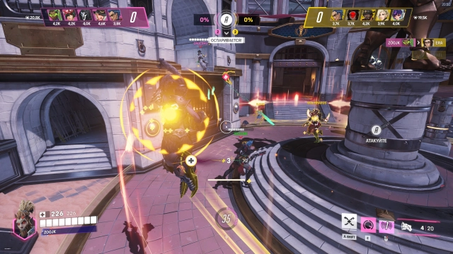 Пример игры за героя Лусио в режиме Стадион в игре Overwatch 2