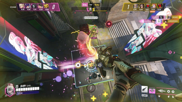 Пример игры за героя Ангел в режиме Стадион в игре Overwatch 2