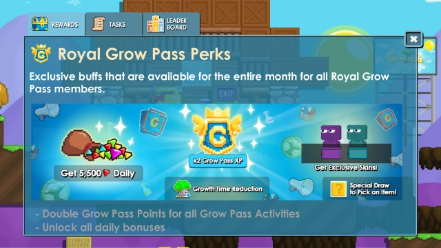 Royal Grow Pass в Growtopia