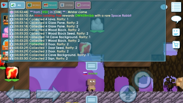 Строка уведомлений в GrowTopia