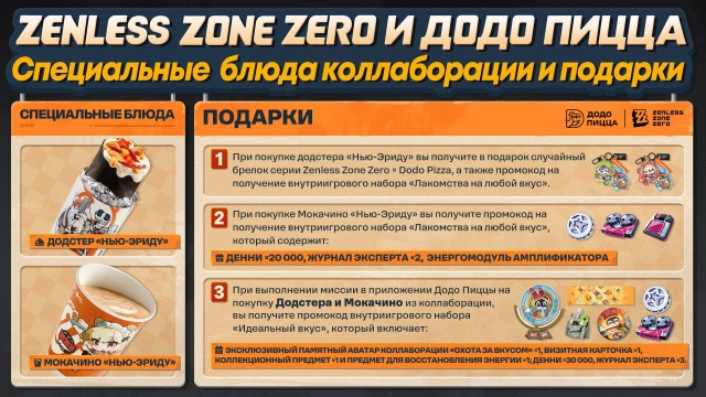 Специальные блюда коллаборации и условия получения наград