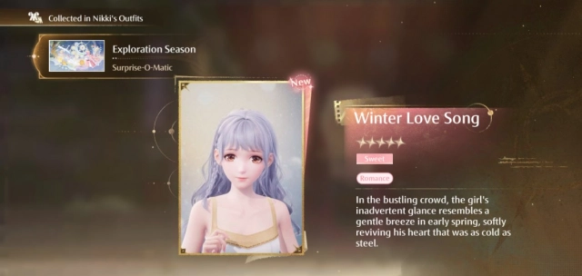Winter Love Song с атрибутом Sweet