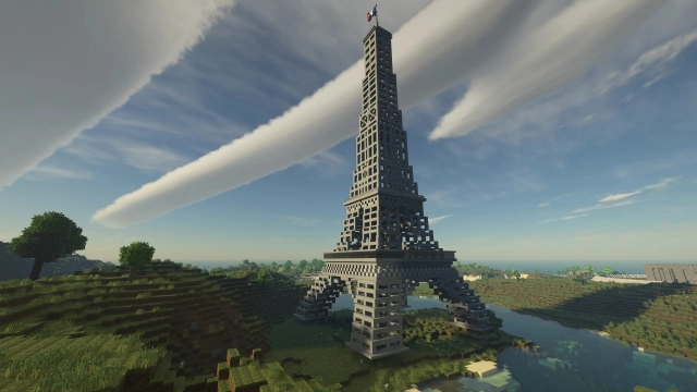 Эйфелева башня в Minecraft