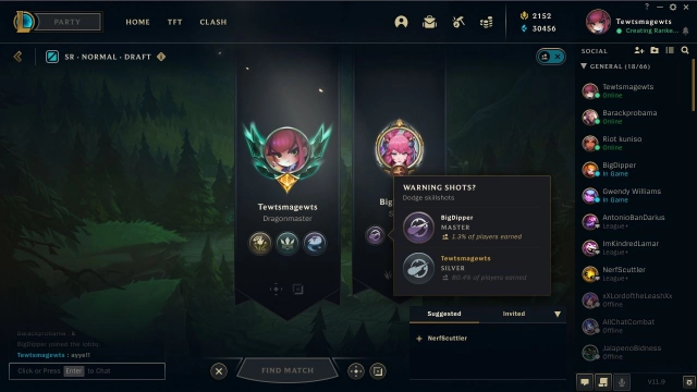 Создание игры на PBE-сервере Лиги легенд