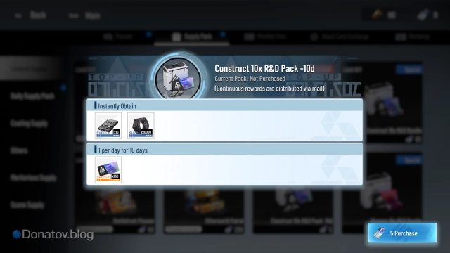 Punishing: Gray Raven — набор Construct 10x R&D Pack –10d