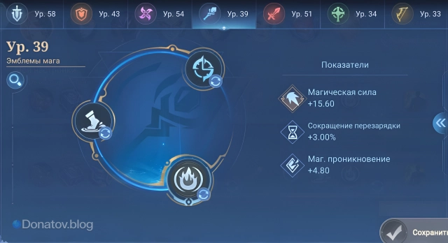 Эмблемы игрока