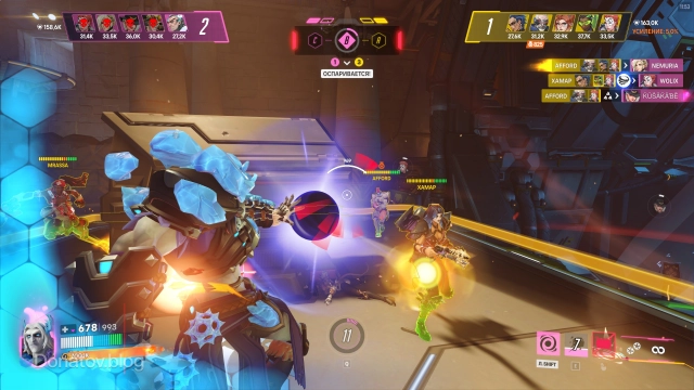 Пример геймплея Сигмы в Стадионе Overwatch 2