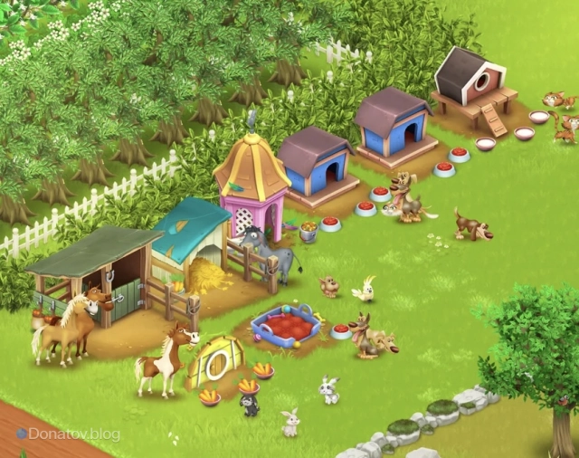 Питомцы и их домики в Hay Day