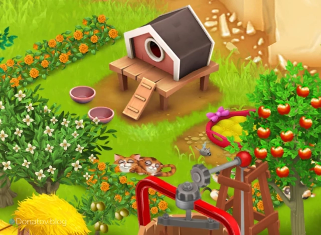 Кошки и их домики в Hay Day