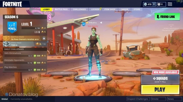 Лобби 5 сезона режима в Fortnite