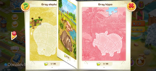 Пазл заповедного животного в Hay Day
