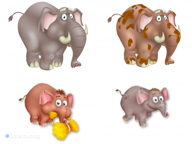 Слоны и их детёныши в Hay Day