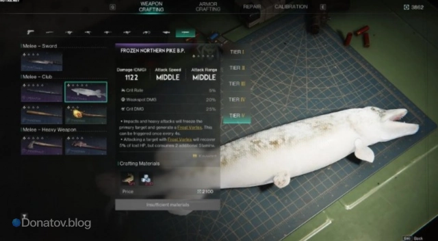 Frozen Northern Pike.