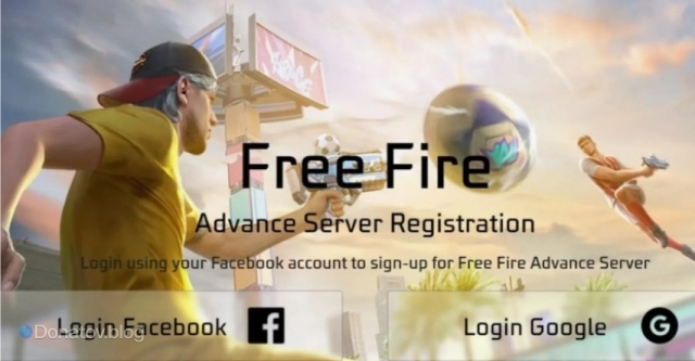Вход в Free Fire Advance Server.