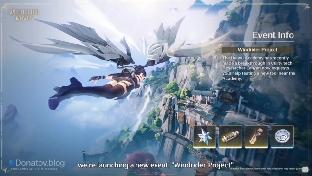 Событие Windrider Project в обновлении 2.6 Wuthering Waves и полёт в Цзиньчжоу и Чёрных Берегах