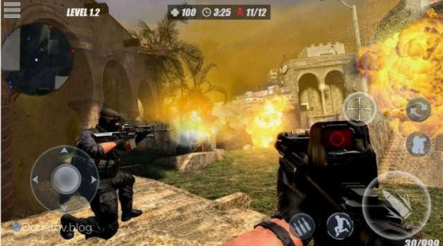 Геймплей мобильной версии Blood Strike.