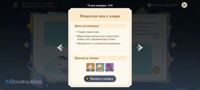 Цели этапа «Плакучая ива у озера»